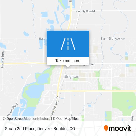 South 2nd Place map