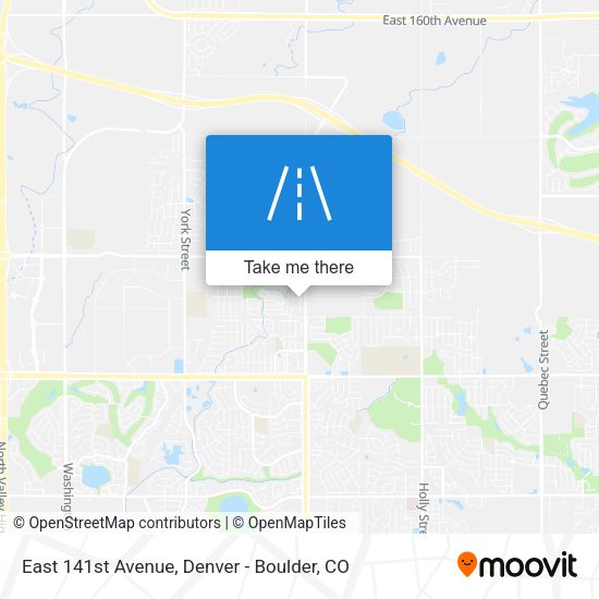 East 141st Avenue map
