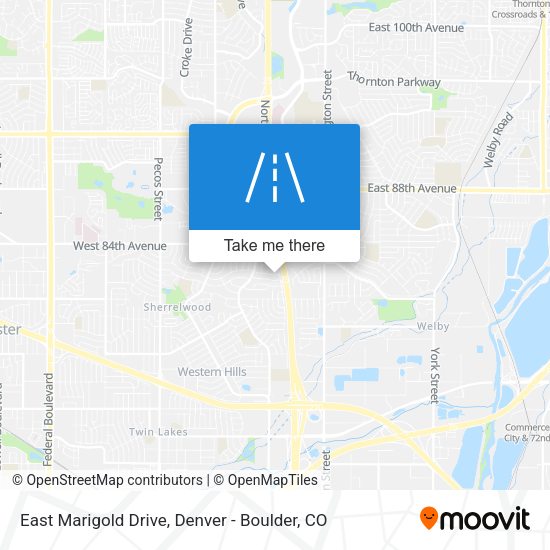 Mapa de East Marigold Drive