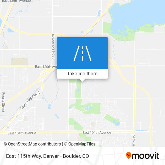 East 115th Way map