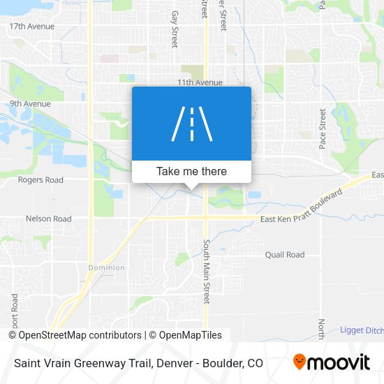 Mapa de Saint Vrain Greenway Trail