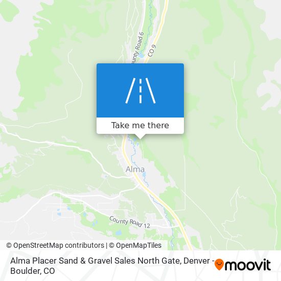 Alma Placer Sand & Gravel Sales North Gate map