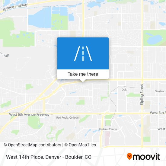 West 14th Place map