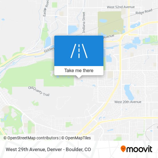West 29th Avenue map