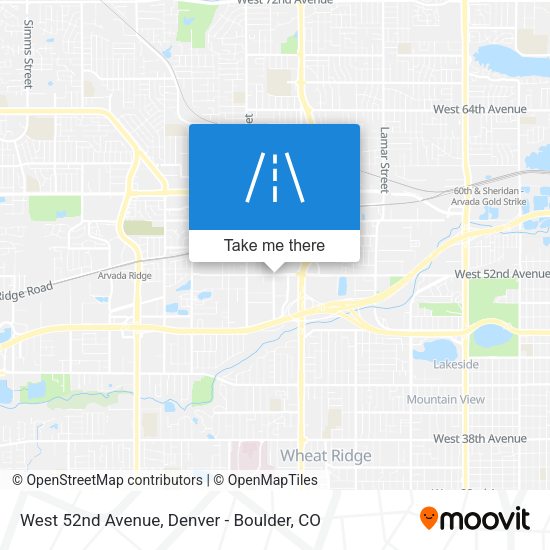 West 52nd Avenue map