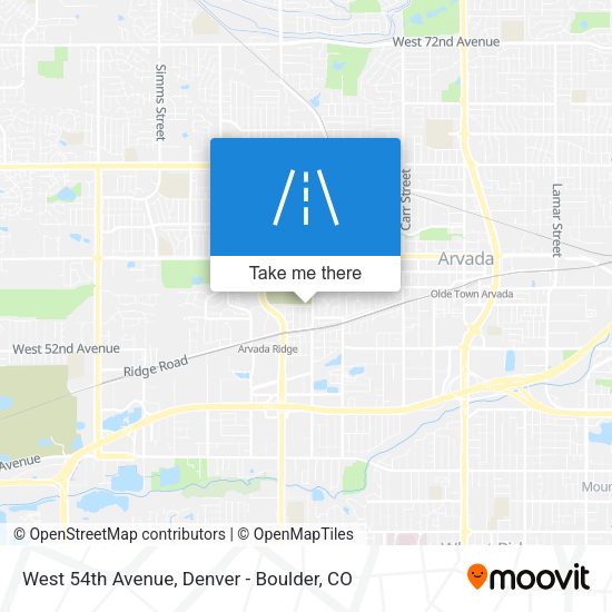 West 54th Avenue map