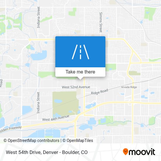 West 54th Drive map