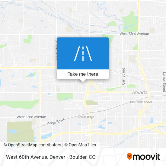 West 60th Avenue map