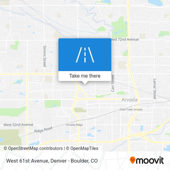 West 61st Avenue map