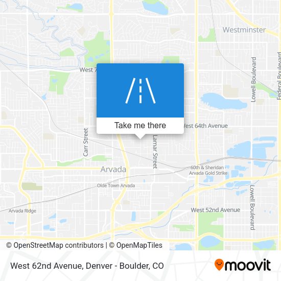 West 62nd Avenue map