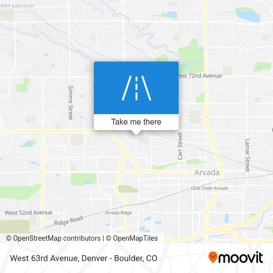 Mapa de West 63rd Avenue
