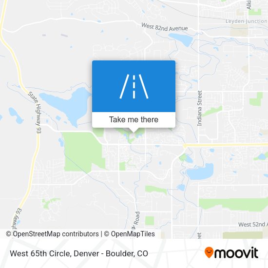 Mapa de West 65th Circle