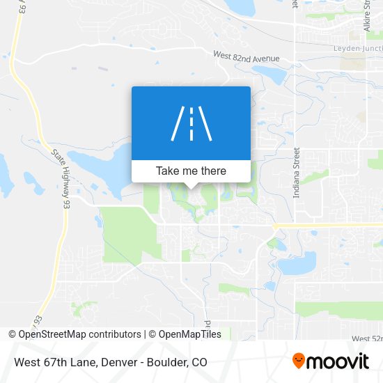 West 67th Lane map