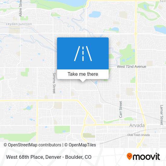 West 68th Place map