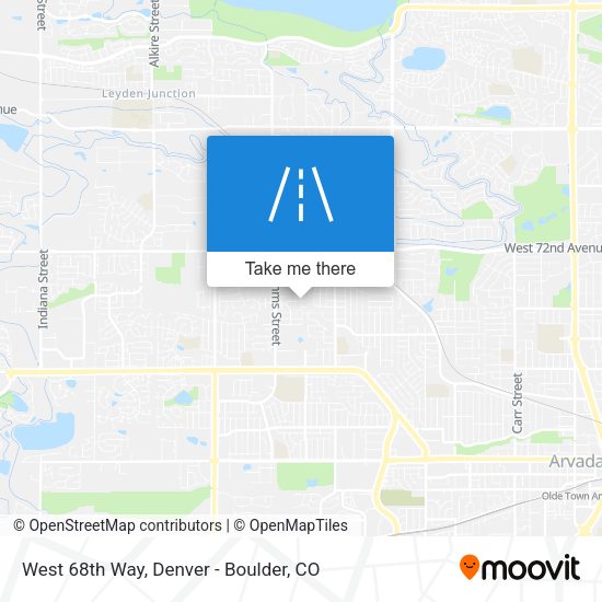 West 68th Way map