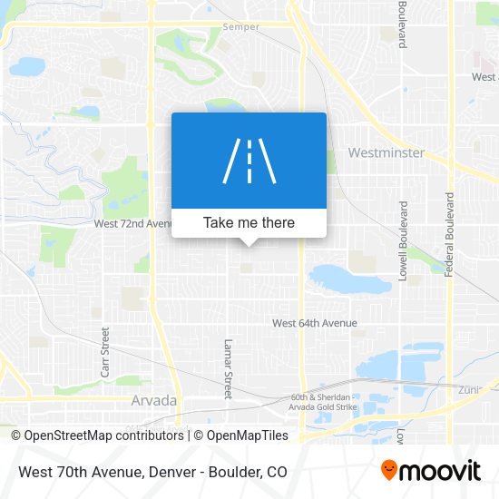 Mapa de West 70th Avenue