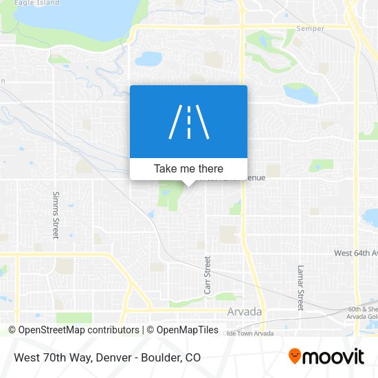 West 70th Way map