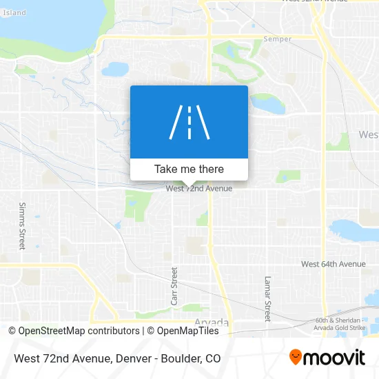 West 72nd Avenue map