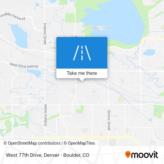 West 77th Drive map