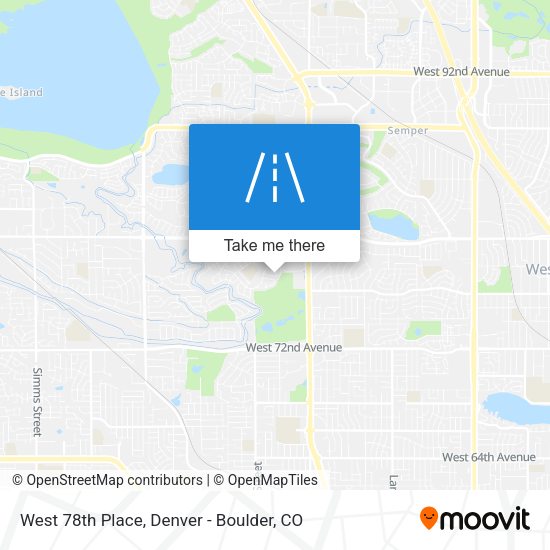 West 78th Place map