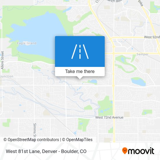 West 81st Lane map