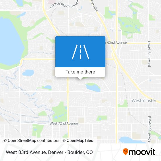 West 83rd Avenue map
