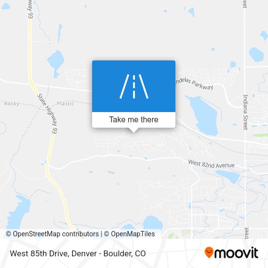 Mapa de West 85th Drive