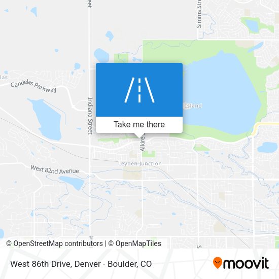 West 86th Drive map