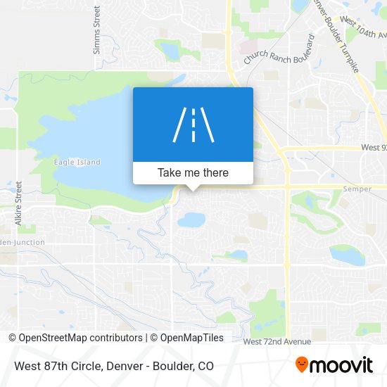 West 87th Circle map