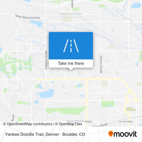 Yankee Doodle Trail map
