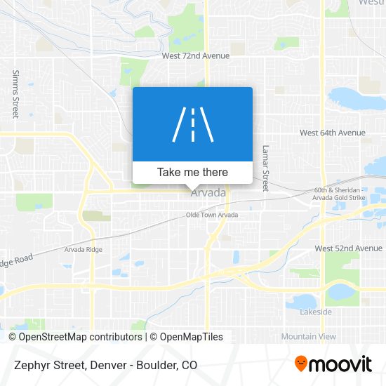 Zephyr Street map