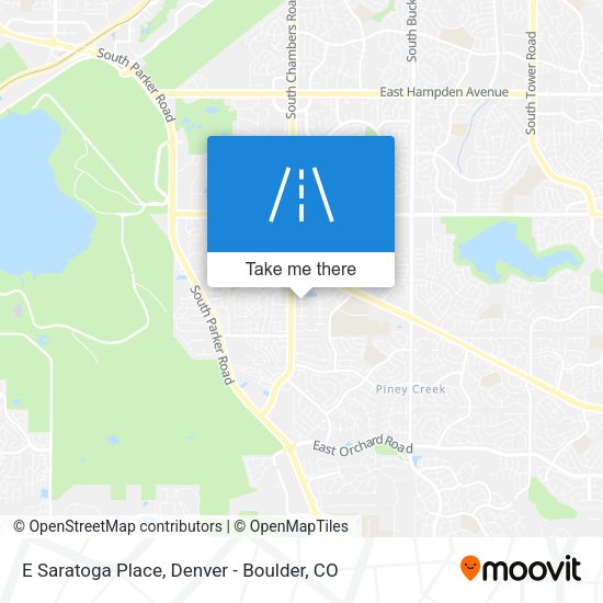 E Saratoga Place map