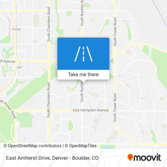 East Amherst Drive map