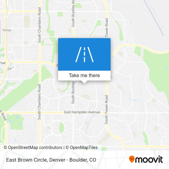 East Brown Circle map