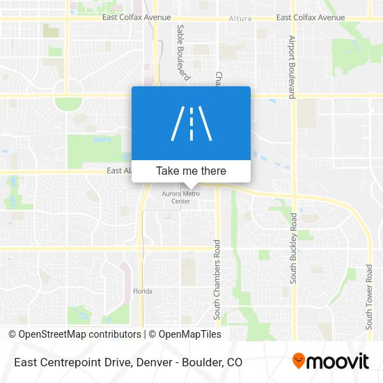 East Centrepoint Drive map