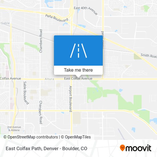 East Colfax Path map