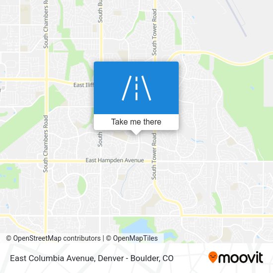 East Columbia Avenue map
