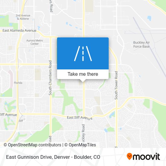 East Gunnison Drive map