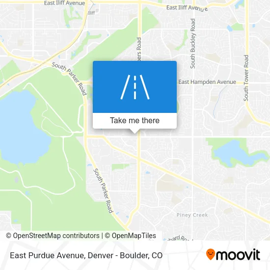 East Purdue Avenue map