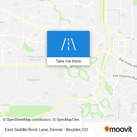 Mapa de East Saddle Rock Lane