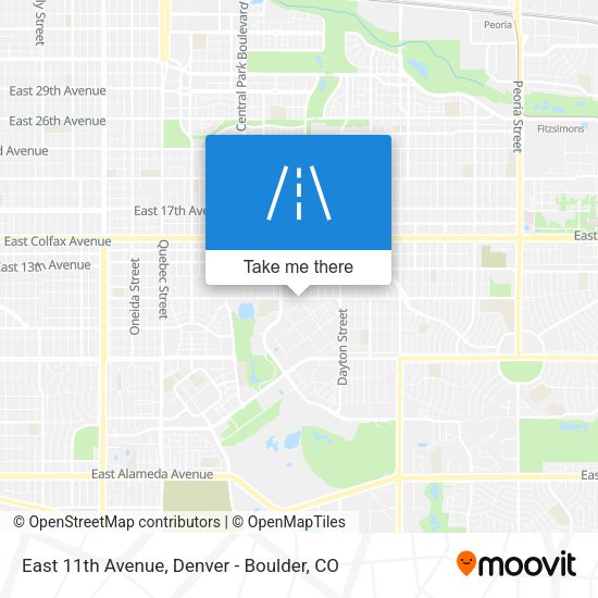 East 11th Avenue map