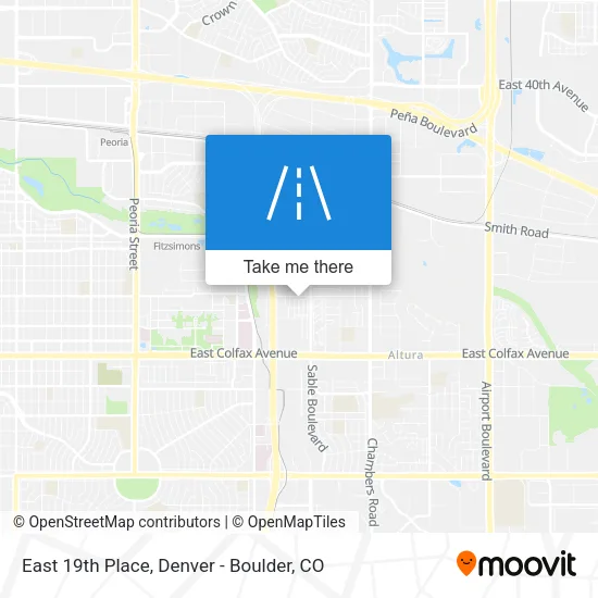 East 19th Place map