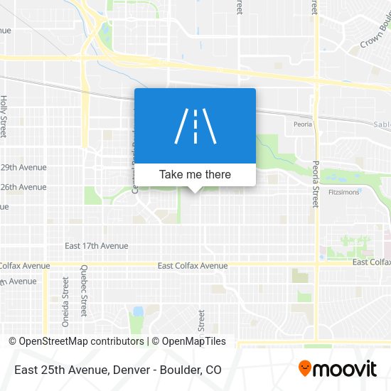 Mapa de East 25th Avenue