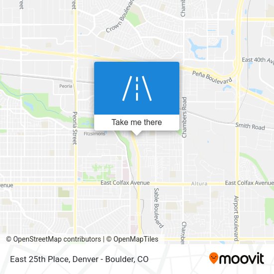 East 25th Place map
