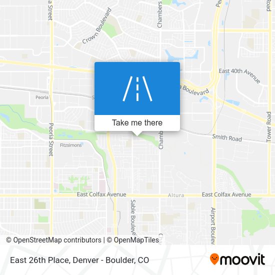 East 26th Place map