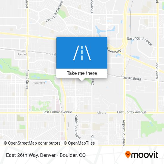Mapa de East 26th Way