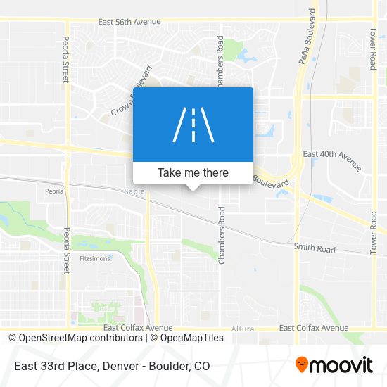 East 33rd Place map