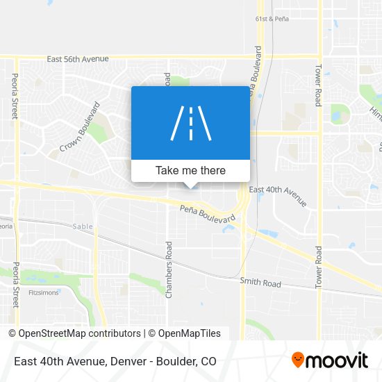 Mapa de East 40th Avenue