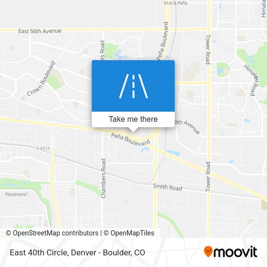 East 40th Circle map