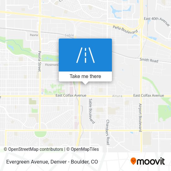 Evergreen Avenue map